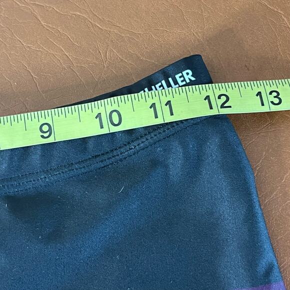 Bombsheller Multicolor Leggings 28" Inseam Purple Green Yoga Running Size Medium - Picture 12 of 13